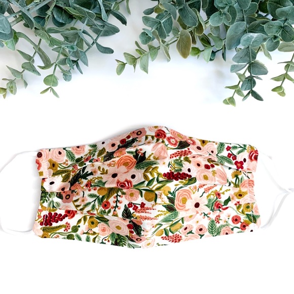 Rifle Paper Co. Accessories - 3/$30! Reversible Blush & Mint Floral Face Mask